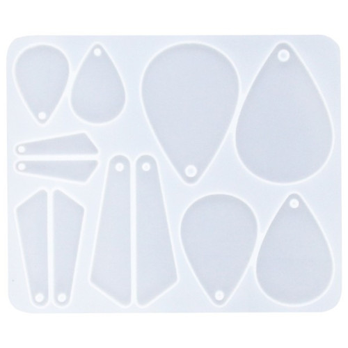 RESLIN - Silicone Mould - Earrings Pendant - 15x12x0,5cm