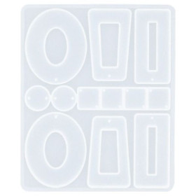 RESLIN - Silicone Mould - Earrings Hoop - 10,6x13x0,3cm