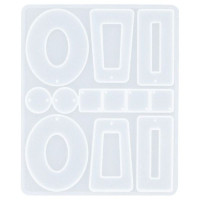 RESLIN - Silicone Mould - Earrings Hoop - 10,6x13x0,3cm