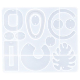 RESLIN - Moule en Silicone - Boucles d'Oreilles Abstrait - 12,6x10,9x0,7cm