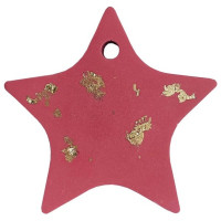 JESMONITE - Moule en Silicone - Étoile Avec Œillet - 6,9x5,7x1,2cm