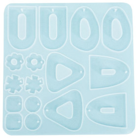 RESLIN - Silicone Mould - Earrings Tropical - 12,7x13x0,7cm
