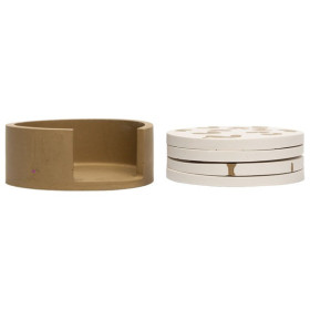 JESMONITE - Silicone Mould - Set Holder for 4 Round Coasters - 11,6x11,6x4cm