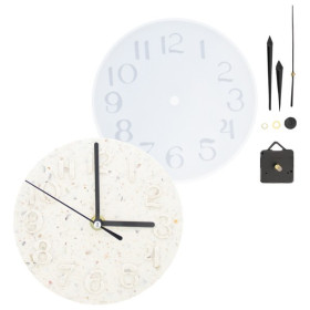 JESMONITE - Silicone Mould - Wall Clock (with Mechanism) - 15,5x15,5x1cm