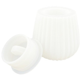 JESMONITE - Moule en Silicone - Rayures Fines Pot Avec Couvercle - 9,8x9,8x8,3cm