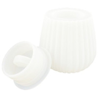 JESMONITE - Silicone Mould - Pinstripe Pot with Lid - 9,8x9,8x8,3cm