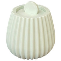 JESMONITE - Moule en Silicone - Rayures Fines Pot Avec Couvercle - 9,8x9,8x8,3cm
