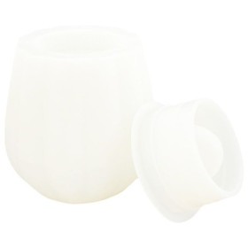 JESMONITE - Moule en Silicone - Thick Rayé Pot Avec Couvercle - 9,8x9,8x8,3cm