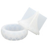 JESMONITE - Silicone Mould - Pot with Patterned Lid - 8,4x8,4x9,4cm
