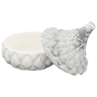 JESMONITE - Silicone Mould - Pot with Patterned Lid - 8,4x8,4x9,4cm