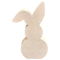 JESMONITE - Moule en Silicone - Lapin Front View - 13x7,5x3,1cm