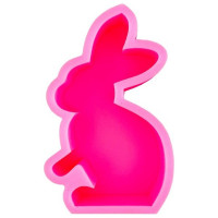 JESMONITE - Moule en Silicone - Lapin Side View - 12,5x7,9x3,1cm