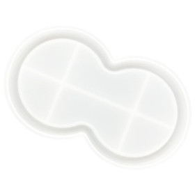 JESMONITE - Moule en Silicone - Double Peanut-shaped Dish - 20,6x12,3x1,6cm