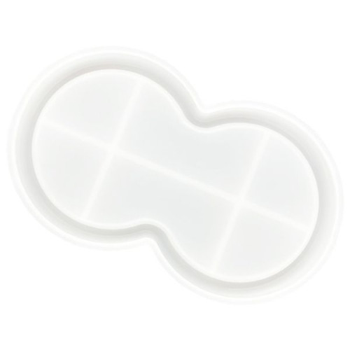 JESMONITE - Moule en Silicone - Double Peanut-shaped Dish - 20,6x12,3x1,6cm