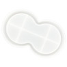 JESMONITE - Moule en Silicone - Double Peanut-shaped Dish - 20,6x12,3x1,6cm