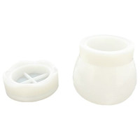 JESMONITE - Silicone Mould - Round Jar with Lid - 8,2x8,2x7cm