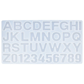 JESMONITE - Silicone Mould - ABC & Numbers - 36x19,4x2cm