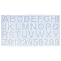 JESMONITE - Moule en Silicone - Abc & Chiffres - 36x19,4x2cm