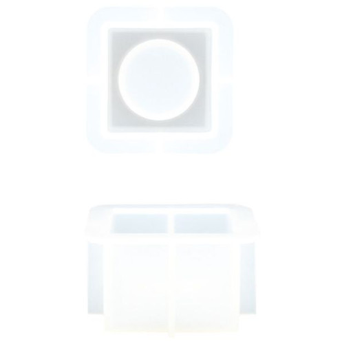 JESMONITE - Moule en Silicone - Petit Cube Bougeoir - 7,1x7,1x4,1cm