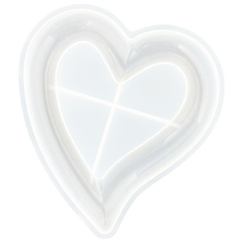 JESMONITE - Moule en Silicone - Cœur-shaped Dish - 16x17,8x1,7cm
