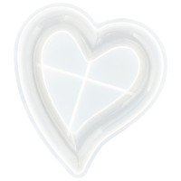 JESMONITE - Silicone Mould - Heart-shaped Dish - 16x17,8x1,7cm