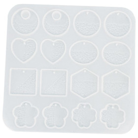 RESLIN - Silicone Mould - Earrings Hearts - 12,5x12,7x0,5cm