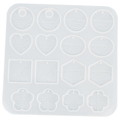 RESLIN - Moule en Silicone - Boucles d'Oreilles Cœurs - 12,5x12,7x0,5cm