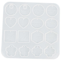 RESLIN - Silicone Mould - Earrings Hearts - 12,5x12,7x0,5cm