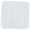 RESLIN - Silicone Mould - Earrings Hearts - 12,5x12,7x0,5cm