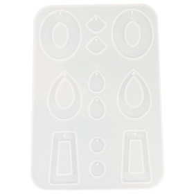 RESLIN - Moule en Silicone - Boucles d'Oreilles Minimaliste - 18,4x12,7x0,4cm