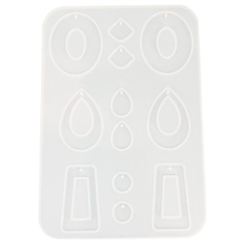 RESLIN - Silicone Mould - Earrings Minimalist - 18,4x12,7x0,4cm