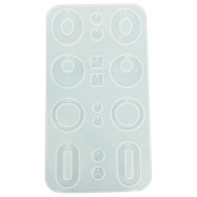 RESLIN - Silicone Mould - Earrings Retro - 20,3x11,1x0,4cm