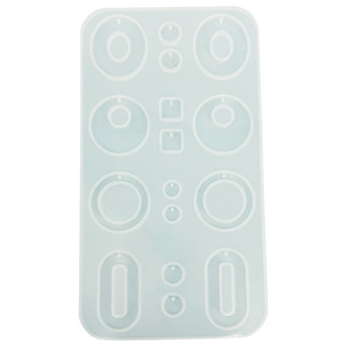 RESLIN - Silicone Mould - Earrings Retro - 20,3x11,1x0,4cm