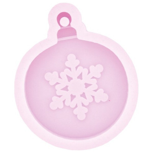 JESMONITE - Moule en Silicone - Rond Flocon Hanger - 9x7,5x2cm