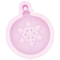 JESMONITE - Silicone Mould - Round Snowflake Hanger - 9x7,5x2cm