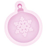 JESMONITE - Silicone Mould - Round Snowflake Hanger - 9x7,5x2cm