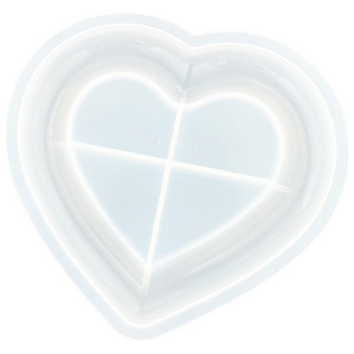 JESMONITE - Moule en Silicone - Cœur-shaped Dish - 15,5x14,4x1,8cm