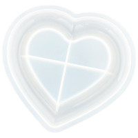 JESMONITE - Silicone Mould - Heart-shaped Dish - 15,5x14,4x1,8cm