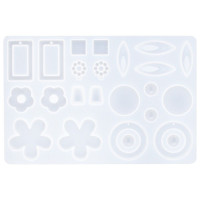 RESLIN - Silicone Mould - Earrings Collection - 21,3x13,5x0,5cm