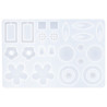 RESLIN - Silicone Mould - Earrings Collection - 21,3x13,5x0,5cm
