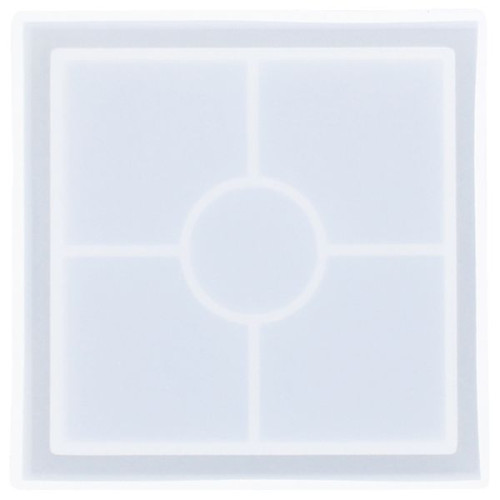 RESLIN - Moule en Silicone - Dessous De Verre Carré - 10x10x1,8cm