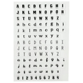 JESMONITE - Silicone Mould - Clear Stamp ABC & 123 - 11x16x0,2cm
