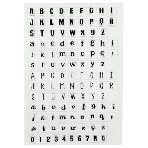 JESMONITE - Silicone Mould - Clear Stamp ABC & 123 - 11x16x0,2cm