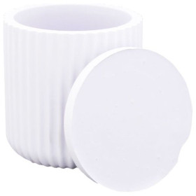 JESMONITE - Silicone Mould - Ribbed Tall Pot with Lid - Ø7,8x8cm