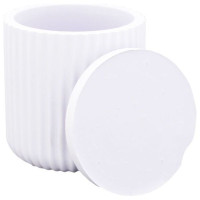 JESMONITE - Silicone Mould - Ribbed Tall Pot with Lid - Ø7,8x8cm