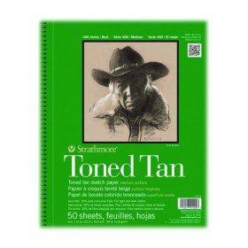 STRATHMORE - Toned Tan - Tinted Pad - 23x31 cm - 50 Sheets - 118 gsm