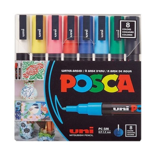 POSCA - Marqueurs PC-3M - Set de 8 (variant)