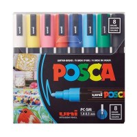 POSCA - Marqueurs PC-5M - Set de 8 (variant)