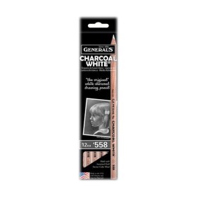 GENERAL PENCIL - Crayon Fusain Blanc - Charcoal White