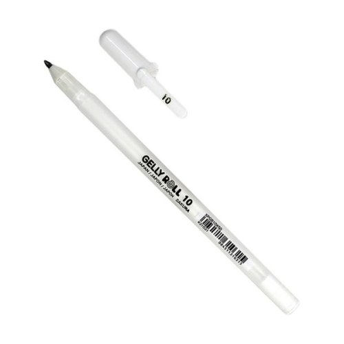 SAKURA - Stylo Bille Gel - 1.0MM [GELLY ROLL - BLANC - 10 - BOLD]